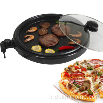 Poêle à pizza électrique Poêle ronde de 30 cm Poêle électrique Poêle à frire antiadhésive grill giddle